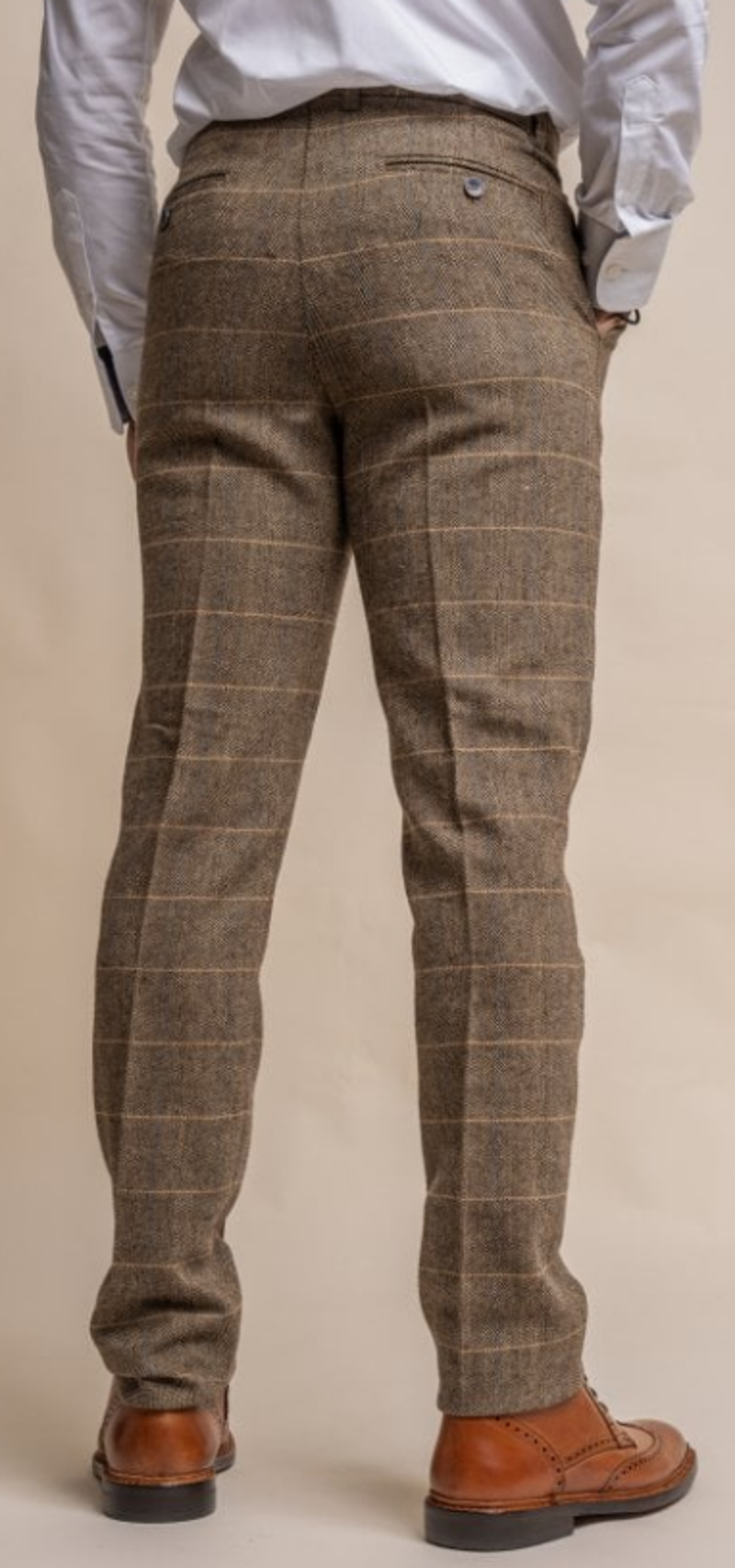 Cavani Albert Brown Tweed Look Slim Fit Jacket-5